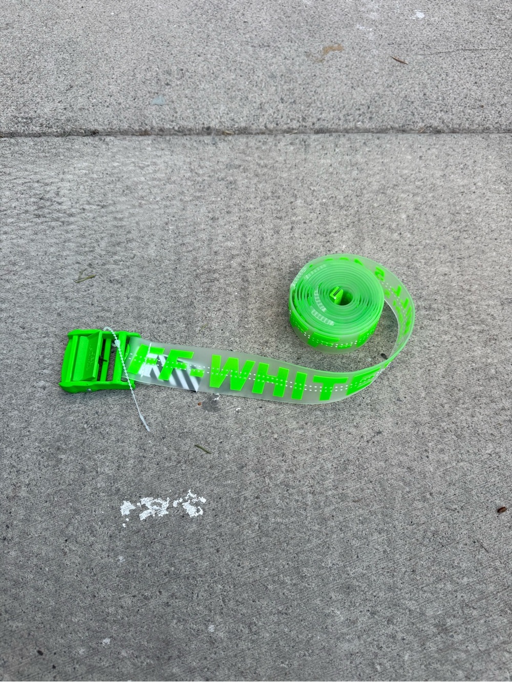 Off-White Neon Green Industrial Belt